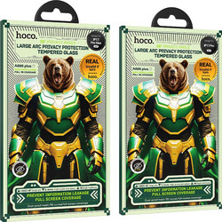 Tempered Glass Hoco Bear Shield A888 HD 4H 0.4mm Large Arc 28 Μοίρες Privacy Protection για Apple iPhone 17 Pro
