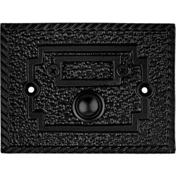 Roline K396 Κουδούνι από Ορείχαλκο Μαύρο Ματ 98x73mm