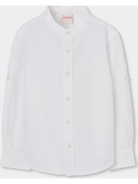 Πουκάμισο λινό αγόρι Boboli-863030-1100-White