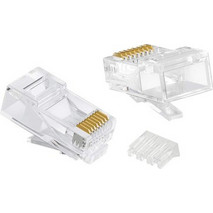 Powertech POWERTECH βύσμα RJ45 CAB-N352, Cat 6/6a UTP, modular, διάφανο, 50τμχ