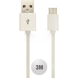 Kαλώδιο Micro Usb 3m Λευκό 8451 V-TAC