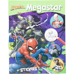 Βιβλίο Ζωγραφικής - Χρωμοσελίδες Disney Megacolor Α4 128 Σελίδες & Αυτοκόλλητα Spiderman