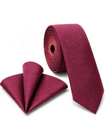JANLOUIE TIE OXFORD WITH HANDKERCHIEF 5,5CM
