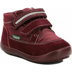 Kickers Παιδικά Μποτάκια Μπορντό Suede με Σκρατς 878571-10-18