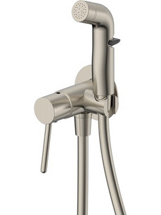RAVENNA Nami Trigger Brushed Nickel Επιτοίχιο Σετ Μπιντέ με Μίκτη