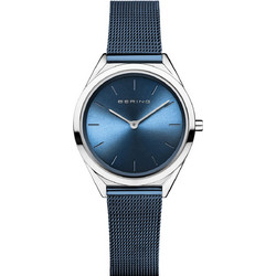 Bering Ultra Slim Γυναικείο Ρολόι με Μπλε Μεταλλικό Μπρασελέ 17031-307