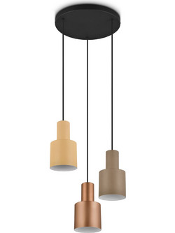 Trio Lighting Agudo Κρεμαστό Φωτιστικό Οροφής Τρίφωτο E27 Καφέ 319430317