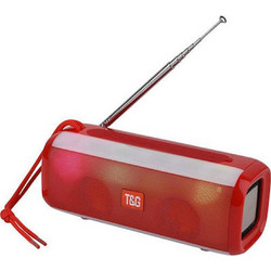 T&G TG-144T Ηχείο Bluetooth 10W με Ραδιόφωνο Κόκκινο