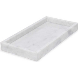 Μαρμάρινος Δίσκος Oρθογώνιος Blanco Ibiza 30 x 15 x 3 εκ. Λευκό