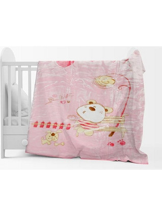 Sunshine Home 1000 Κουβέρτα Κούνιας Βελουτέ Pink 110x140cm