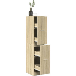vidaXL Ντουλάπι Φαρμακείου Sonoma Δρυς 30x41x144,5cm από Τεχνητό Ξύλο 1 τεμ