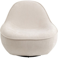 Kare Design Μπερζέρα Περιστρεφόμενη Βελούδινη Κίτρινη Bristol 80028