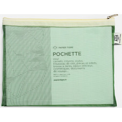 Papier Tigre Mesh Pocket Couleur Vert Medium | Διάφανη Θήκη Organizer