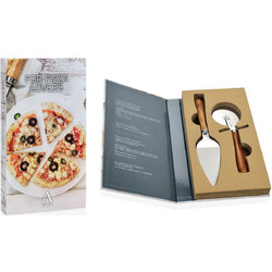 Σετ Ανοξείδωτων Εργαλείων Σερβιρίσματος Pizza 2τμχ Ασημί Andrea House