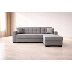 All4Home New Dynamic Corner Γωνιακός Καναπές Κρεβάτι Γκρι 237x154x93cm 2770000045