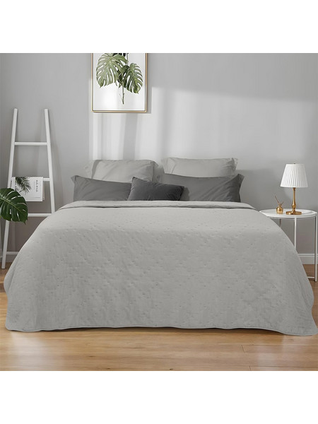 Κουβερλί Υπέρδιπλο Lipe Grey Micro Lino (220x240) 1Τεμ