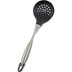 Κουτάλα Τρυπητή Elegance 10-111-153 33,5cm Inox-Black Nava Ατσάλι,Σιλικόνη