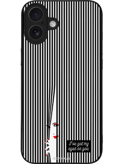 Sonique Stripe Stories Series Θήκη με Σχέδιο «Eye on You» Black (iPhone 16 Plus)