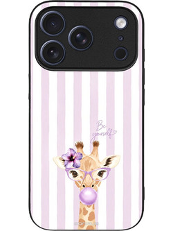 Sonique Stripe Stories Series Θήκη Καμηλοπάρδαλη με Τσιχλόφουσκα Lilac (iPhone 17 Pro)