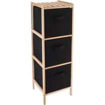 Eurocasa Συρταριέρα Δαπέδου Με 3 Συρτάρια Bamboo 9716 (77X25X25)