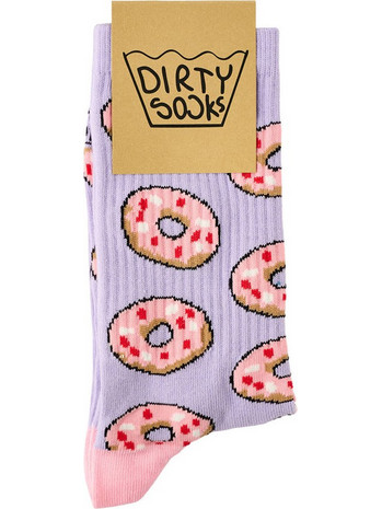 Izy Dirty Socks Ανδρικές Κάλτσες με Σχέδια Λιλά Donuts