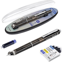 Writech Πένα γραφής medium μαύρη με μπλε μελάνι και με 2 Ανταλλακτικές μύτες W-784M