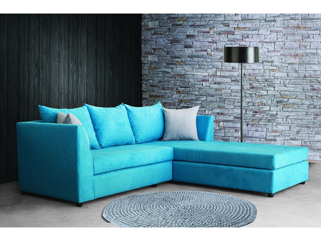 Γωνιακός Καναπές IOS Sofa Agora 220x200x80cm (Ξύλο-Ύφασμα) Με Επιλογή Υφάσματος