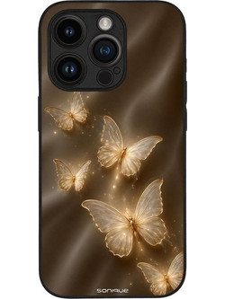 Sonique Diva Series Back Cover Gold Butterflies (iPhone 14 Pro)