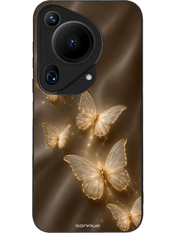 Sonique DIVA Series Θήκη Huawei Pura 70 Ultra Χρυσές Πεταλούδες