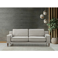 Stewe Home Πολυθρόνα Καφέ Κρεμ 226x63x93cm Noir