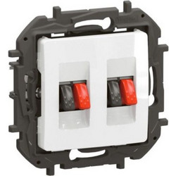 Διπλή πρίζα ηχείων Niloe NP λευκή NP4411WH Legrand NP4411WH