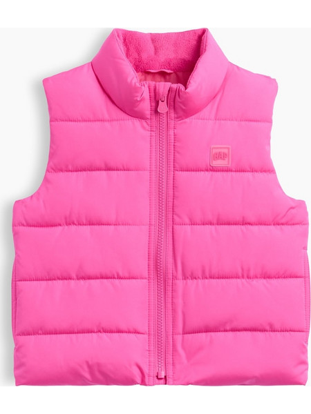 Νηπιακό babyGap Αμάνικο Φουσκωτό Μπουφάν phoebe pink