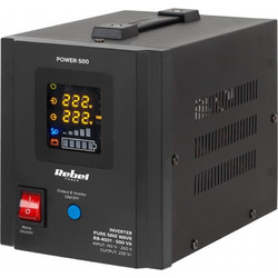 Rebel POWER-500 emergency power supply - a pure sine wave inverter with a 12V charging function, 230V, 500VA/300W RB-4001