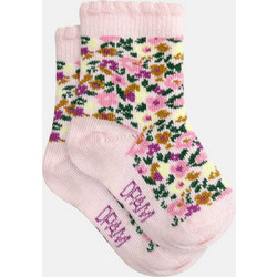 DPAM βρεφικές κάλτσες για κορίτσια Vintage Floral Romance - 380666 Ροζ