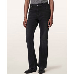 AllSaints Haldan Slim Bootcut W091EE Γυναικείο Τζιν Παντελόνι Καμπάνα Washed Black