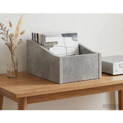 vidaXL Κουτί LP Γκρι Σκυροδέματος 23 x 33 x 16 εκ. Επεξεργασμένο Ξύλο