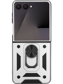 Sonique Ring Armor CamPro Θήκη Silver (Samsung Galaxy Z Flip 7)