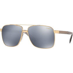 Versace VE 2174 1002/Z3 Ανδρικά Γυαλιά Ηλίου Τετράγωνα Μεταλλικά Χρυσά με Γκρι Polarized Φακό