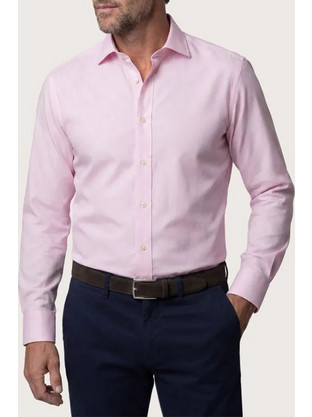 CAMICISSIMA Non iron cotton shirt LUCERNE028718-PINK Pink