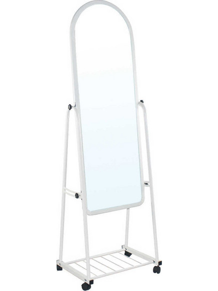 Woodwell Καθρέπτης Δαπέδου Μεταλλικός Rolland Λευκός 50x40x160cm