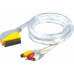 D&S AV Cable Scart male - 2x RCA male - S-Video male 1.5m (A8012-12)