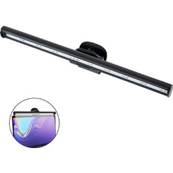 GloboStar(R) 76552 E-READING LIGHT Φωτιστικό Οθόνης με Χειριστήριο LED 5W 565lm 120 DC 5V IP20 CCT Θερμό Λευκό 2700K - Φυσικό Λευκό 4500K - Ψυχρό Λευκό 6000K Dimmable Μαύρο Πλαστικό Μ26 x Π4.5 x Υ4.5c