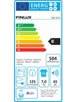 Finlux TDF-7CF2 Στεγνωτήριο Ρούχων 7kg