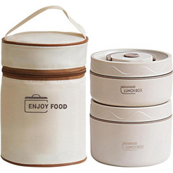 Σετ 2 lunch box inox - θερμική τσάντα 1040ml
