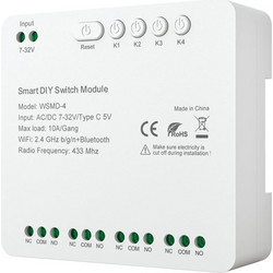 Avatto WSMD-4 32V Μονάδα Έξυπνου Διακόπτη DIY, 4 Καναλιών