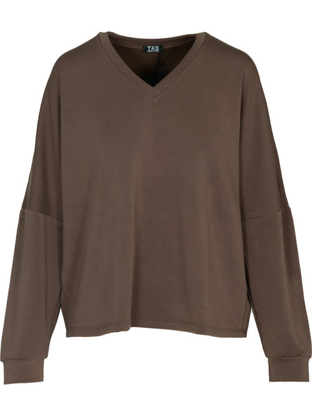 TAG W REPO L/S TOP - TWFW260094-CHOCOLATE
