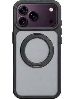 Vivid Skin Feel MagSafe Back Cover με Περιστρεφόμενο Stand Black (iPhone 18 Pro Max)