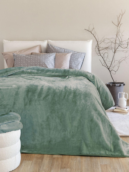 Palamaiki Κουβέρτα Βελουτέ 220x240 DREAM VELOUR/3 OLIVE Πράσινο