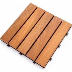 Deck Tile Set (10 Pieces) Tile Deck Brown 30x30x3.2 cm
