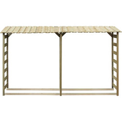 vidaXL Υπόστεγο Αποθήκευσης Καυσόξυλων 300 x 44 x 176 εκ. Ξύλο Πεύκου